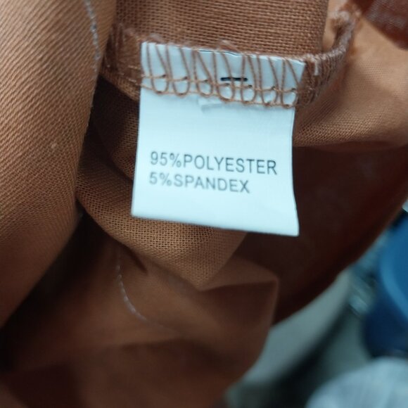 3678 Size Medium Two Piece Upcycled Rust and Gold with Applique Pant Set. - Picture 8 of 8